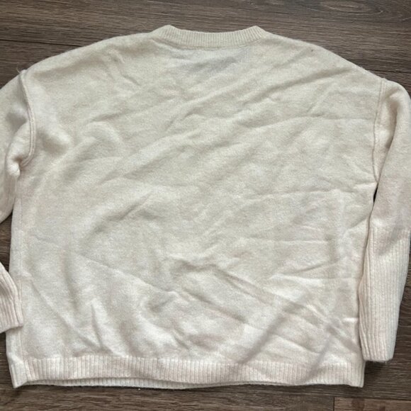 LEGENDARY OUTFITTERS Beige Long Sleeve Boxy Cropped Pullover Sweater Size XL - Picture 9 of 16